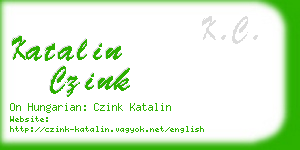 katalin czink business card